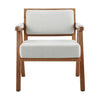 Dusk Matilda Natural Stripe Linen & Solid Wood Accent Chair RRP £179