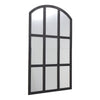 Extra Large Arched Wall Mirror Sticker Black Wooden Framed Window Style Mirror