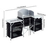 Folding Camping Table Aluminium Kitchen Unit Storage Outdoor Cooking Station NEW