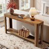 63 Inch Entryway Console Table, 2-Tier Farmhouse Narrow Sofa Table for Entryway
