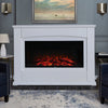 30" 34" 50" Electric Fire Suite White Mantel/Surround LED Flame Fireplace Heater