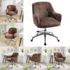 Office Chair Task Adjustable Height Mid Back Swivel Wheels Armrest Crush Velvet