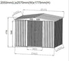 Metal Garden Shed 6 X 4, 8 X 4, 8 X 6, 8 X 10 Garden Storage WITH FREE BASE New