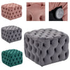 Large Velvet Fabric Tufted Pouf Stool Round/square Chesterfield Ottoman Footrest