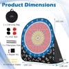 Portable Dartboard Soccer Target Dartboard Giant Kick & Throw Dart Games-Black