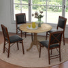 GAINOOM Rustic Dining Table Wooden Dining Table 4-Person Round Table