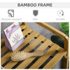 Bathroom Bamboo Laundry Basket Hamper Cloth Pull Out Bag Top Shelf Storage Unit