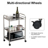 3 Tier Kitchen Trolley Bathroom Storage Portable Home Rack Holder with Wheels UK
