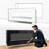 LED Fireplace Media Wall Fire Wall Mounted / Standing Electric Heater 40-100in
