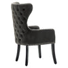 High Back Tufted Velvet Dining Chair Buttons Studded Side Chairs Restaurant Cafe