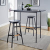 Big Furniture Warehouse Harvey Black Oak Bar & Stool Set RRP £499