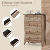 98cm Farmhouse Chest of Drawers Storage Organizer w/ Anti-tipping Kit-Coffee