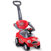 3 in 1 Ride on Push Along Car Horn Sound Safety Barrier Storage Seat Toy Red