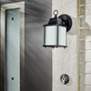 Vintage Wall Light Iron Metal Lantern Lamp with Glass Shade Cover Indoor Outdoor