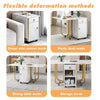 Folding Dining Table Rolling Drop Leaf Table with Drawers Cabinet Kitchen Table