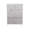Storage Cabinet Drawers Fabric Metal Frame Sofa Side Bedroom Nightstand Bedside
