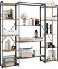 Industrial Bookcase Large Storage Unit Rustic Shelving Sturdy Display Cabinet