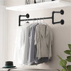 50KG Load Industrial Pipe Clothing Rack WallMounted Retro Retail Garment Display