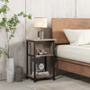 3-Tier Bedside End Table Nightstand Narrow Sofa Side Table w/Storage Shelf