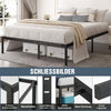 Metal Bed Frame Double Size Bed Platform Bed Base Black 135*190cm Height 45cm