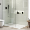 Shower Tray Enclosure Acrylic White w/Free Waste 1200x800mm 1000x800mm 900x700mm