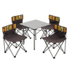 Folding Camping Table +4 Chairs Picnic Fishing Portable BBQ Patio Outdoor Garden