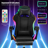 Gaming Chair with RGB LED illuminat Ergonomic Computer Chair Swivel Office Pmeff