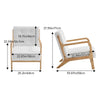 NEW Wooden Frame Reading Armchair Teddy Fleece Single Sofa Leisure Accent Chair