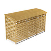 2.345m x 1.31m Large Wooden Outdoor Garden Triple Wheelie Bin Storage for 3 Bins