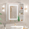 LED Lights Bathroom Mirror Cabinet Battery Powered Extra Large Storage Cabinet