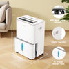 20L/DAY ‎COMFEE Dehumidifier for Home Smart Control 3L Water Tank W/ Wheels
