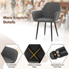 PU Leather Leisure Dining Chair Set of 2 w/Wide Seat & Armrests