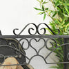 Black Ornate Scroll Three Fold Fireguard Fire Screen Spark Guard