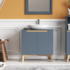 Grey Bathroom Under Sink Cabinet Basin Storage Cupboard Vanity Unit Furniture