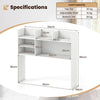 Wooden Desktop Organizer with 6 Shelves-White