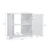 Mondeer Double Doors Under Sink Cabinet Cupboard Storage Unit Bathroom White