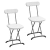 2-Pack Outdoor Folding Chair Heavy Duty Molded Chairs Kitchen Dining Chair White