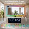 56x28 inch LED Bathroom Mirror Front Light + RGB Backlit Bluetooth Vanity Mirror