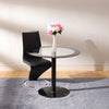 Nordic Round Restaurant Dining Table Metal Base Modern Office Conference Glass