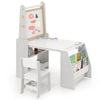 Children Furniture Set Multifunctional Kids Activity w/ Easel & Chair-Grey