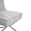 Set of 2 Velvet Dining Chairs with Buttoned Back Upholstered Seat Chorme Legs