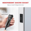 Bathroom Mirror with Shaver Socket LED Illuminated Demister Wall Mounted