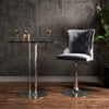 Grey Bar Stools Kitchen Breakfast Chairs with Swivel Gas Lift Adjustable Height
