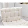 Sherpa Armchair with Footstool Accent Chair with Adjustable Backrest Sofa Lounge