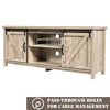 Wooden TV Cabinet Entertainment Center Sliding Door TV Stand for 60” TV Grey