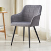 2 Pcs Dining Chairs Velvet/PU Cushion Backrest Seats Reception Armchairs Kitchen