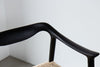 RATTAN SEAT WOODEN FRAME SCANDINAVIAN STYLE DINING CHAIR