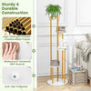 Indoor Metal Plant Stand Tall Corner Plant Shelf-White