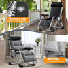 NAIZEA Outdoor Padded Lawn Recliner Zero Gravity Chair Folding Chaise Chairs