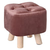 Ottomans Square Footstool Foot Stools Wood Leg for The Bedroom Living Room